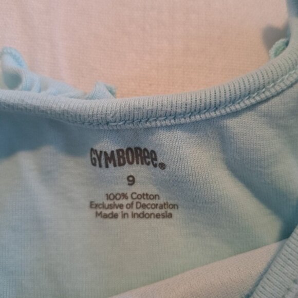 Gymboree girls size 9 Floral Reef line light blue tank top embroidered design - Picture 3 of 4